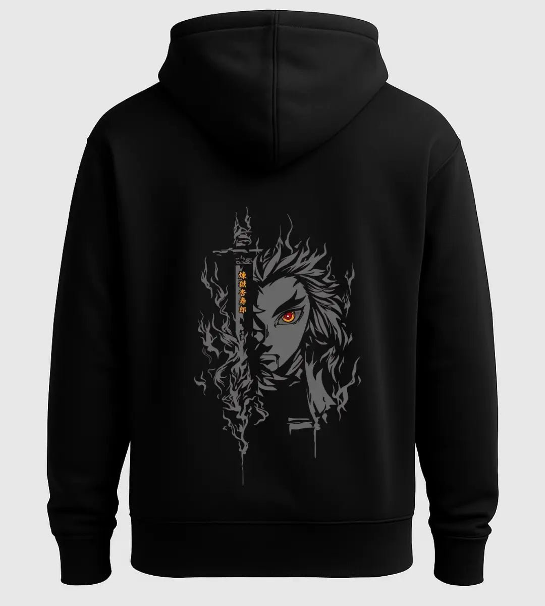 Kitsune Flame Hoodie Lorinfo