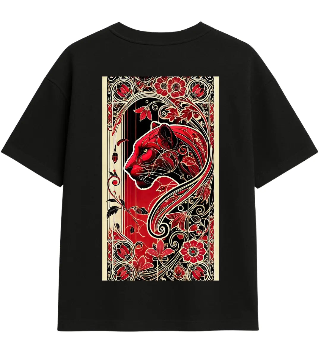 Red Panther Oversize T-Shirt Lorinfo