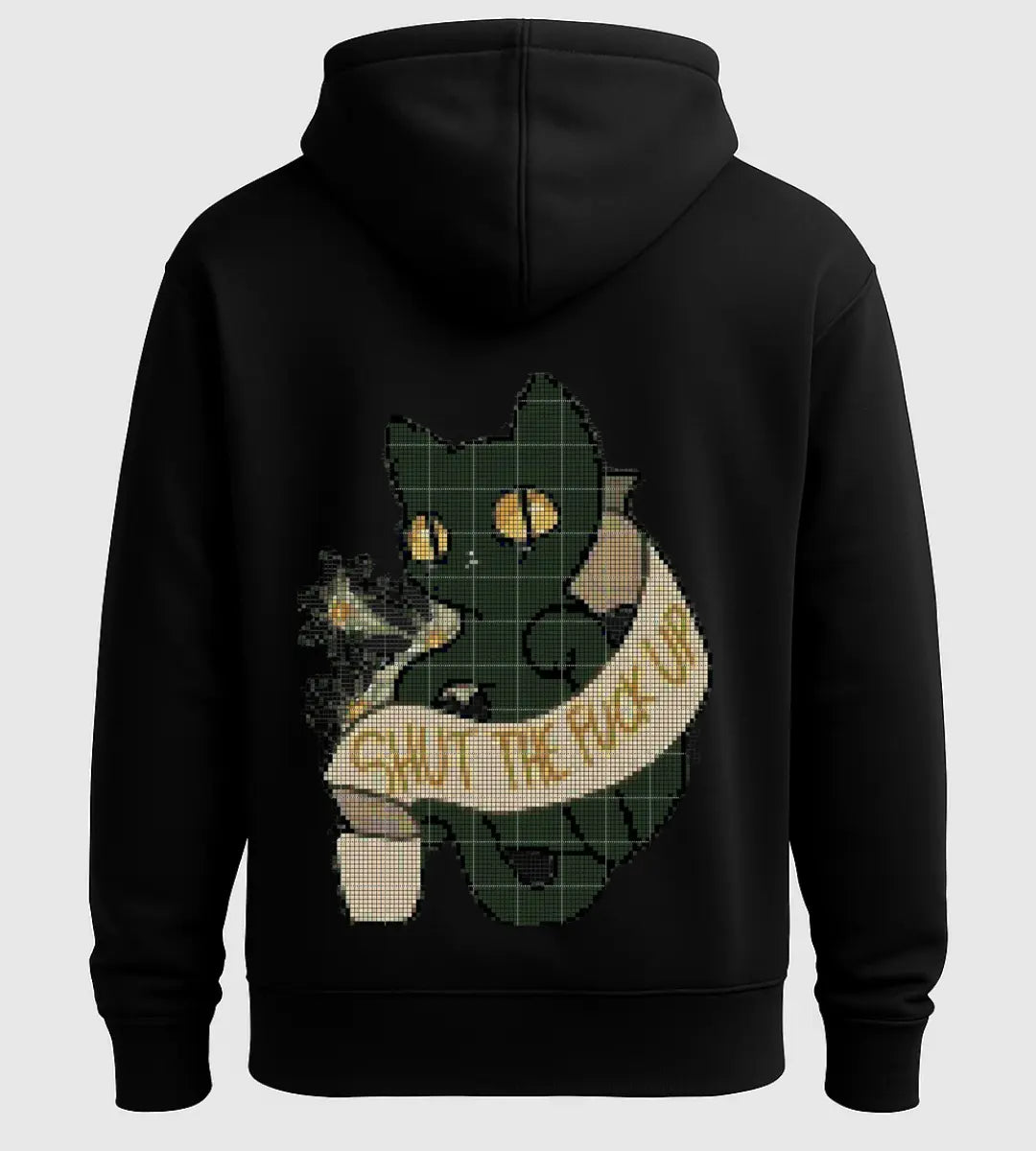 Dark Rebel Cat Hoodie Lorinfo