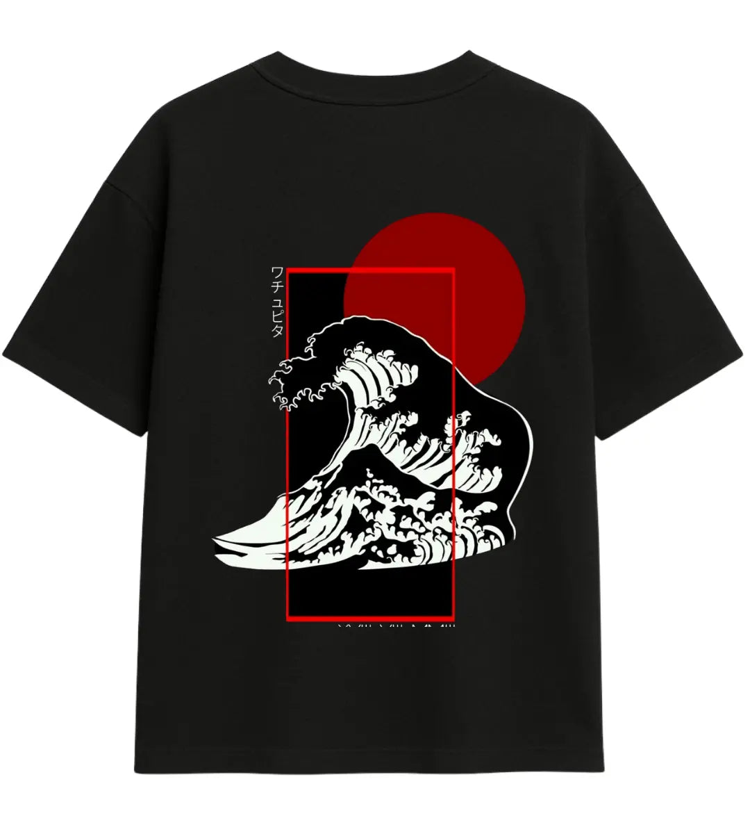 Crimson Wave Oversize T-Shirt Lorinfo