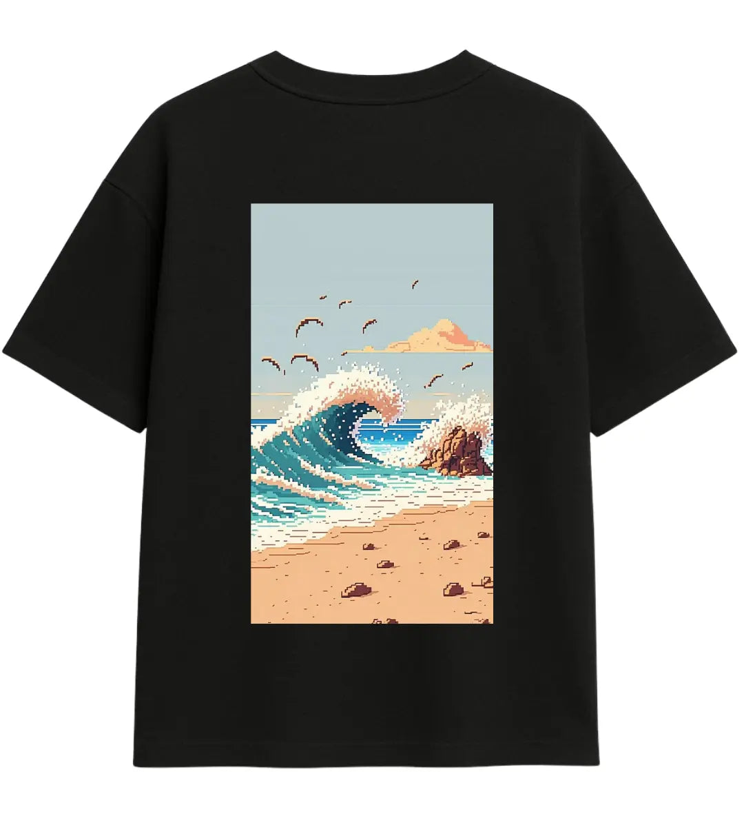 Pixel Wave Oversize T-Shirt Lorinfo