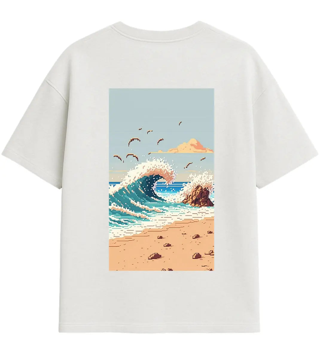 Pixel Wave Oversize T-Shirt Lorinfo