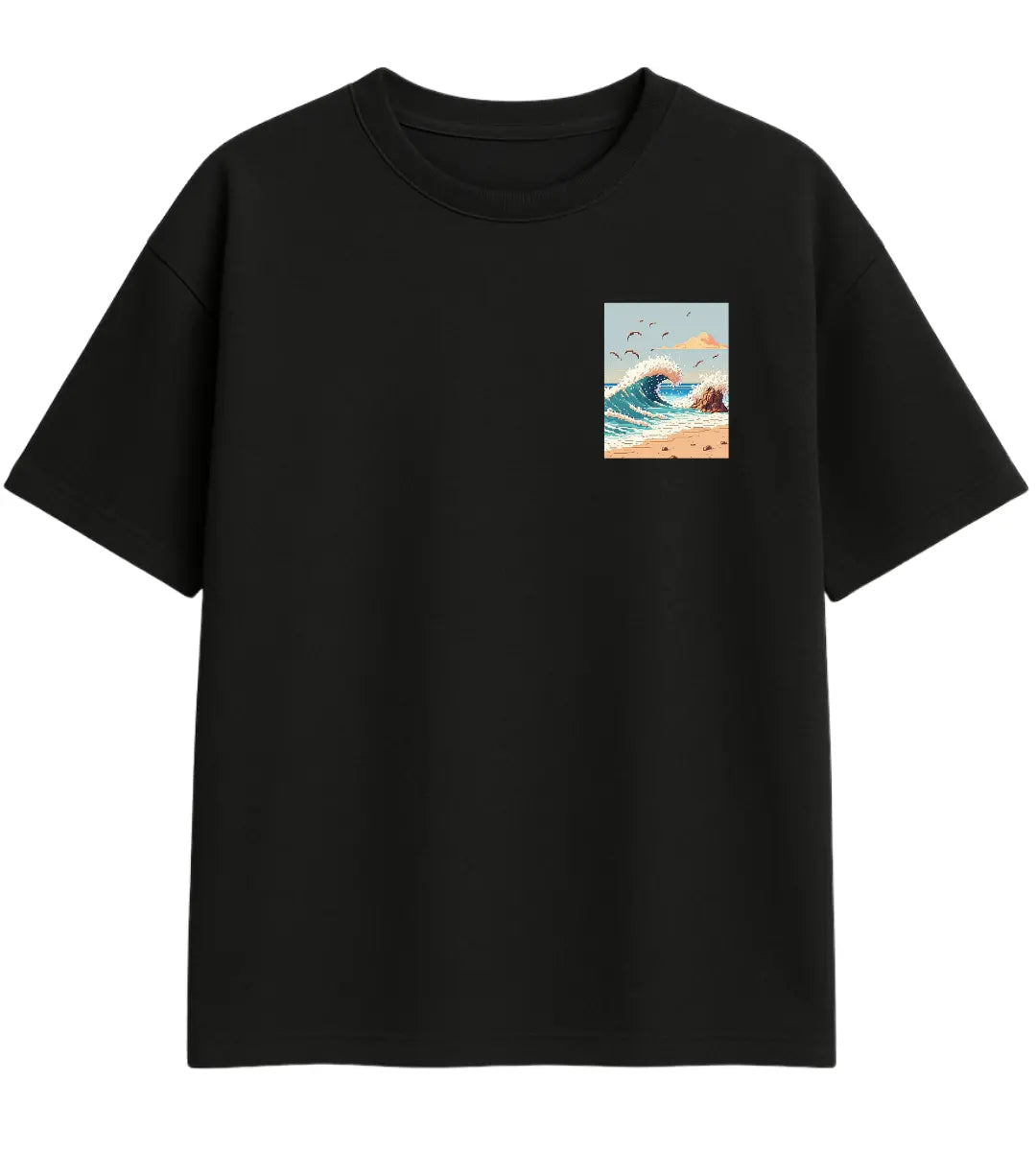 Pixel Wave Oversize T-Shirt Lorinfo