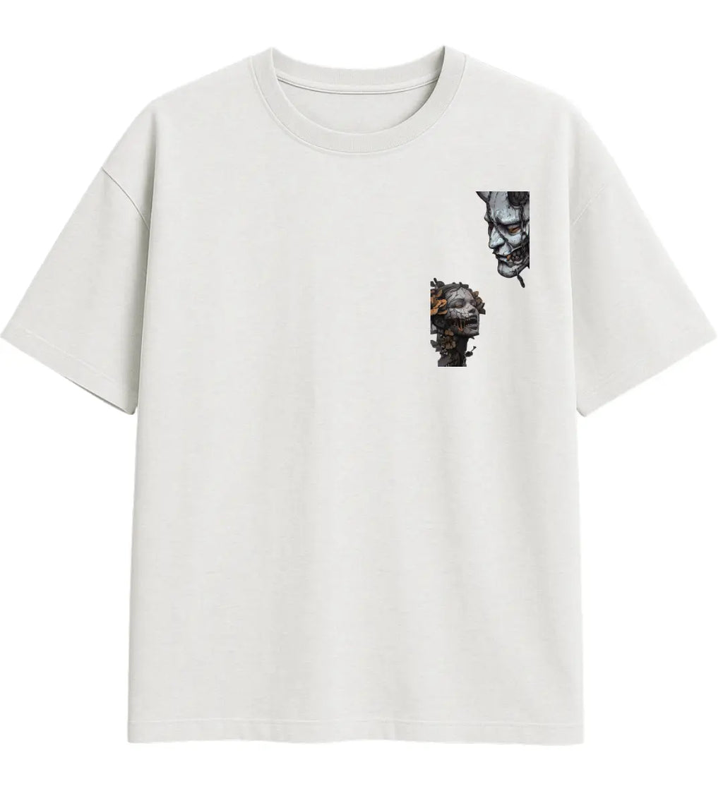 Broken Masks Oversize T-Shirt Lorinfo