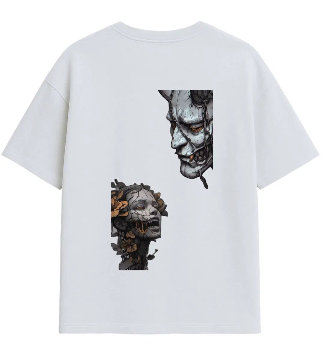 Broken Masks Oversize T-Shirt Lorinfo