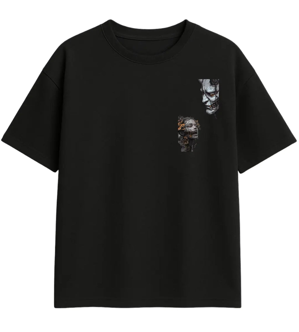 Broken Masks Oversize T-Shirt Lorinfo