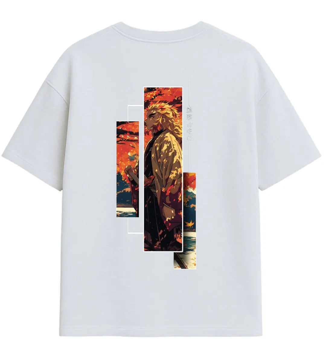 Rengoku Autumn Flame Oversize T-Shirt Lorinfo