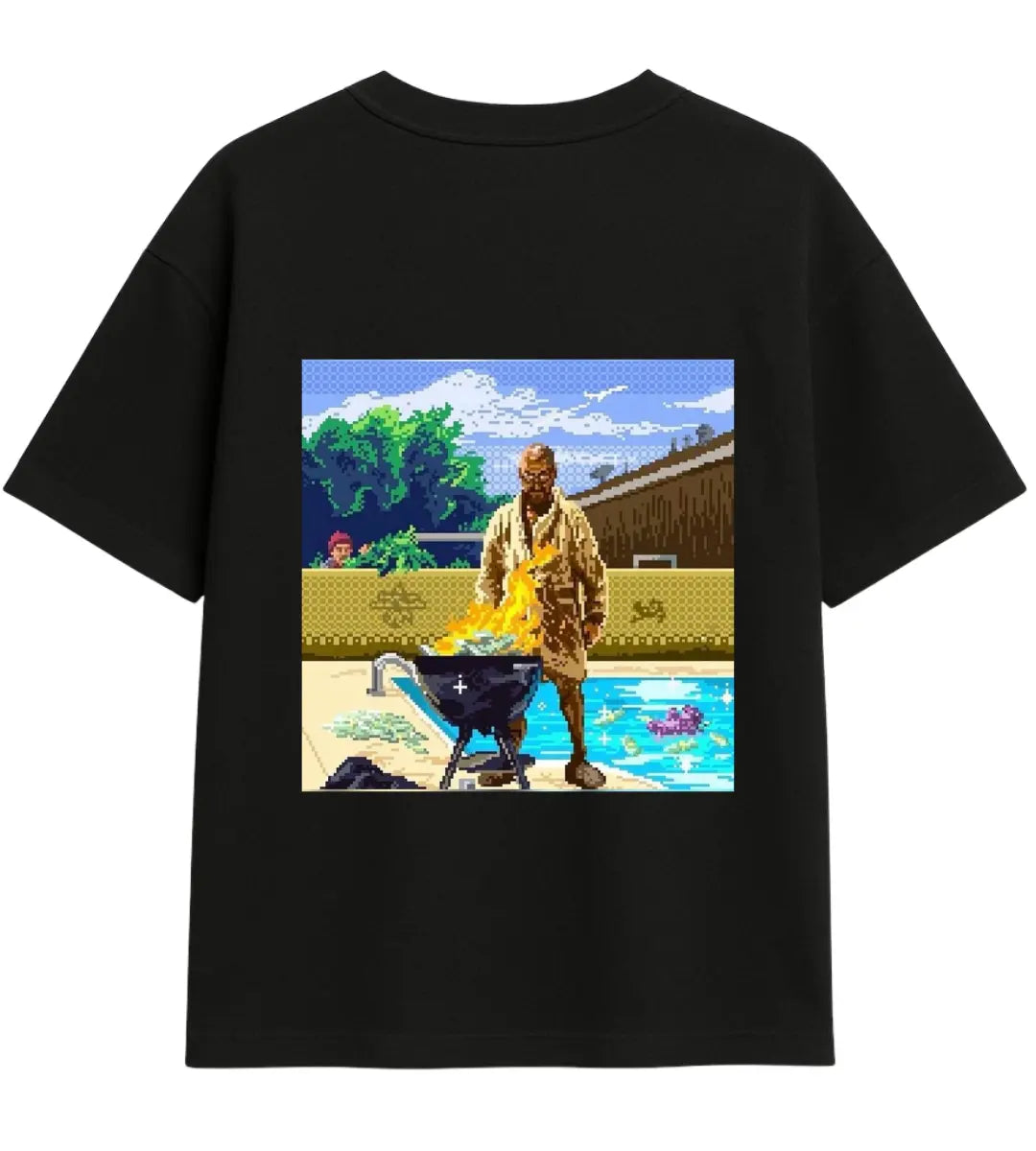 Pixel BBQ Oversize T-Shirt Lorinfo