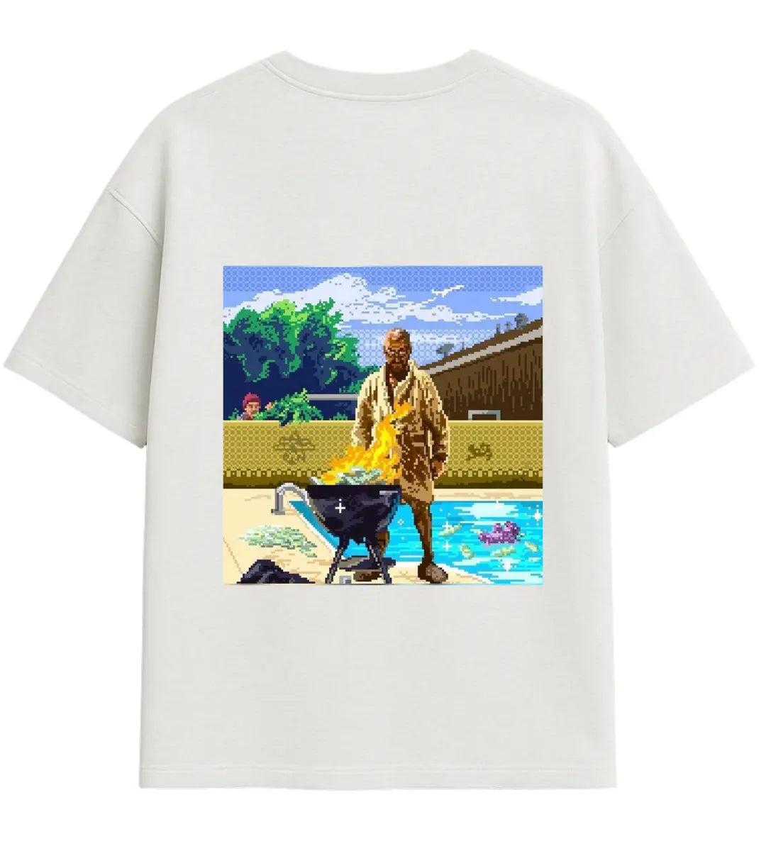 Pixel BBQ Oversize T-Shirt Lorinfo