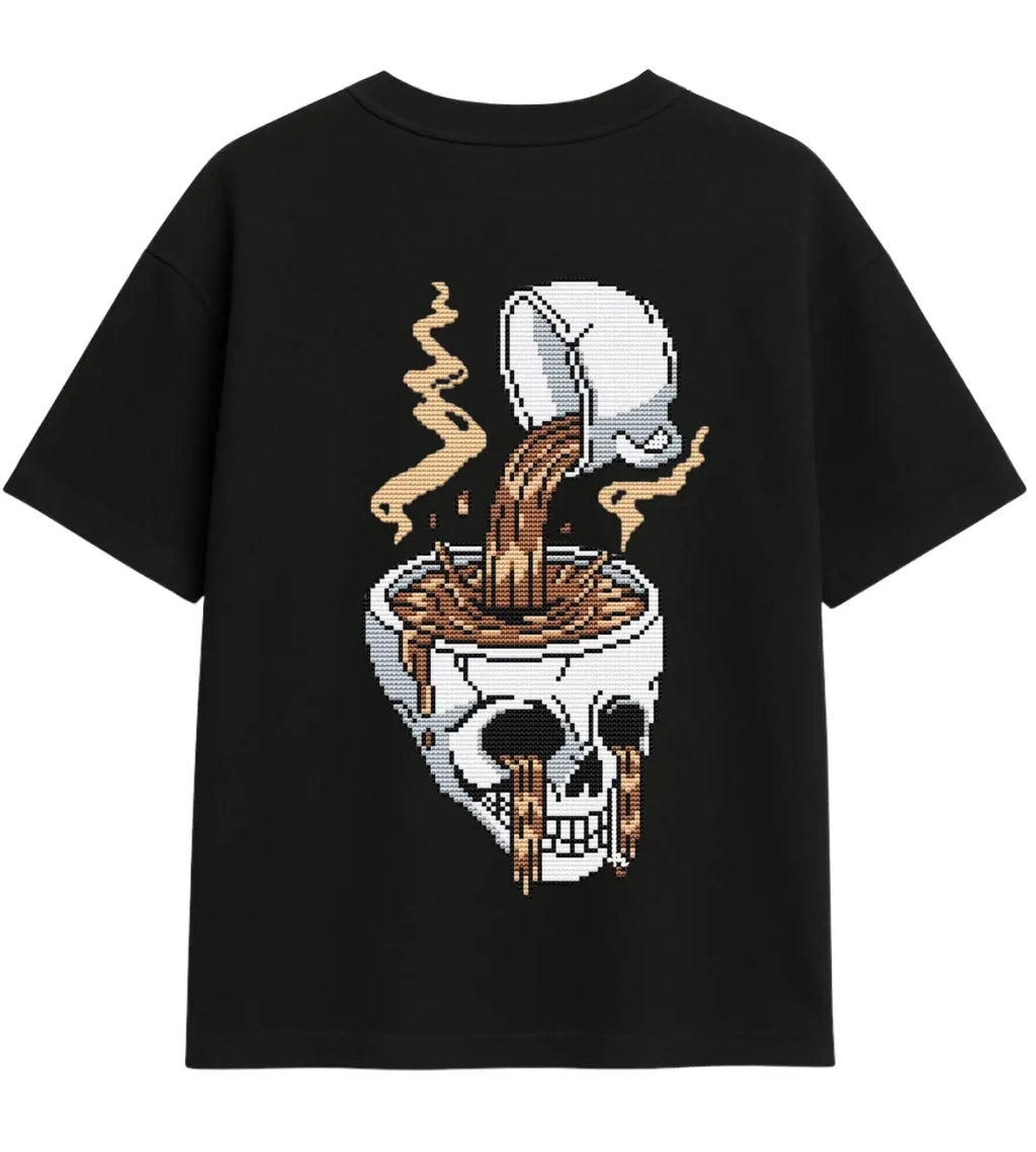 Skull Brew Oversize T-Shirt Lorinfo