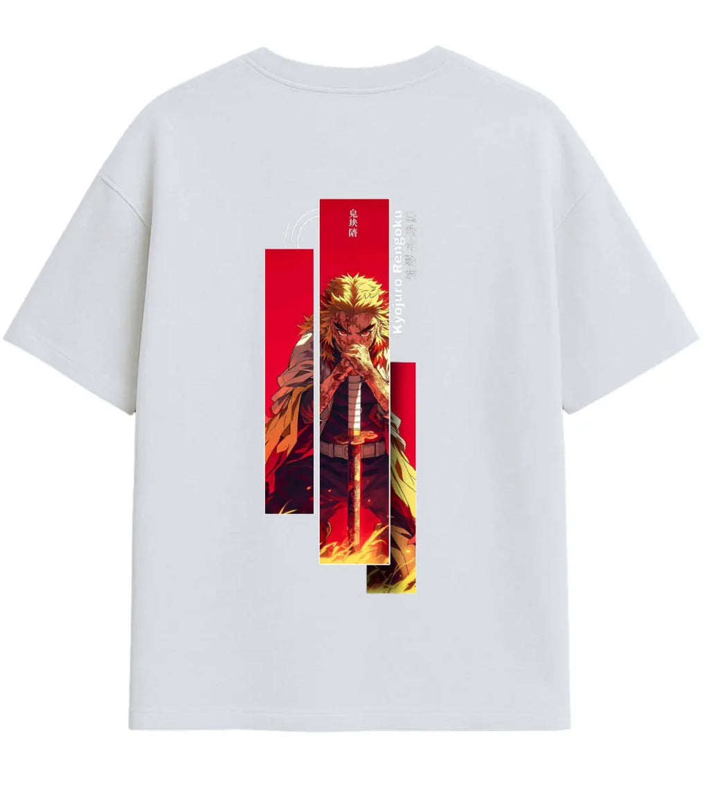 Rengoku Inferno Blade Oversize T-Shirt Lorinfo