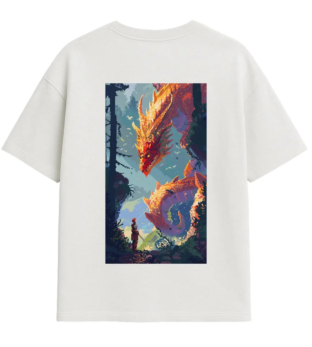 Pixel Dragon’s Gaze Oversize T-Shirt Lorinfo