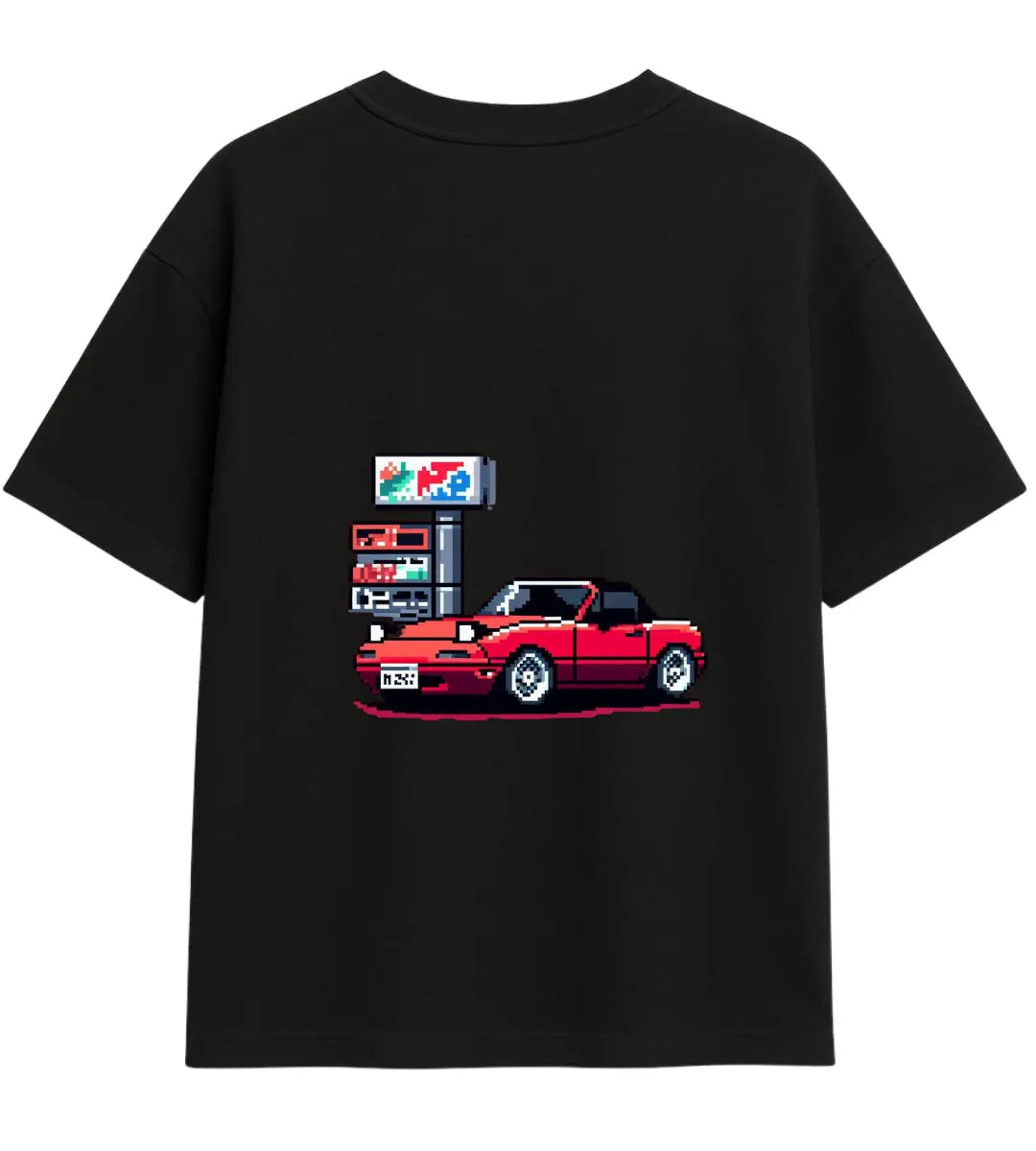 Pixel Gas Stop Oversize T-Shirt Lorinfo