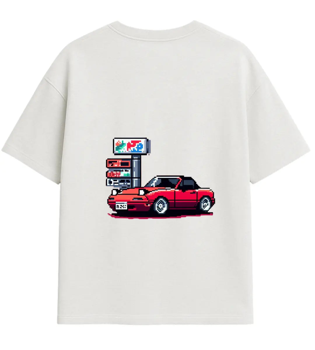 Pixel Gas Stop Oversize T-Shirt Lorinfo