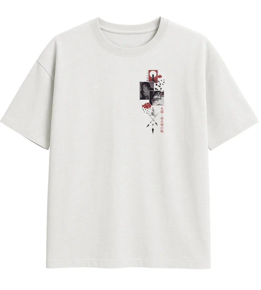Crimson Shadows Oversize T-Shirt Lorinfo