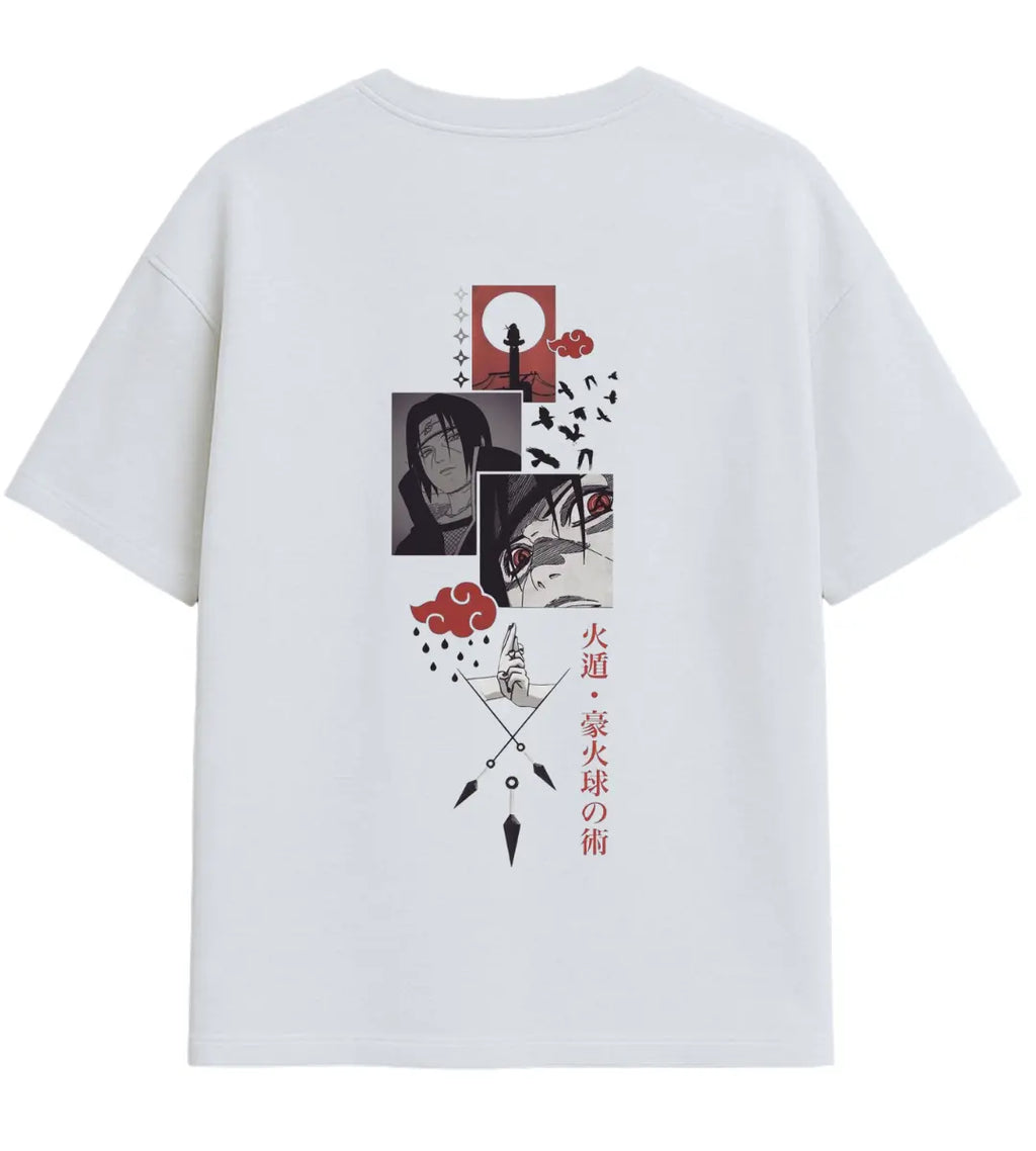 Crimson Shadows Oversize T-Shirt Lorinfo