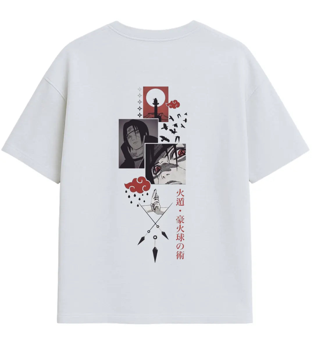 Crimson Shadows Oversize T-Shirt Lorinfo