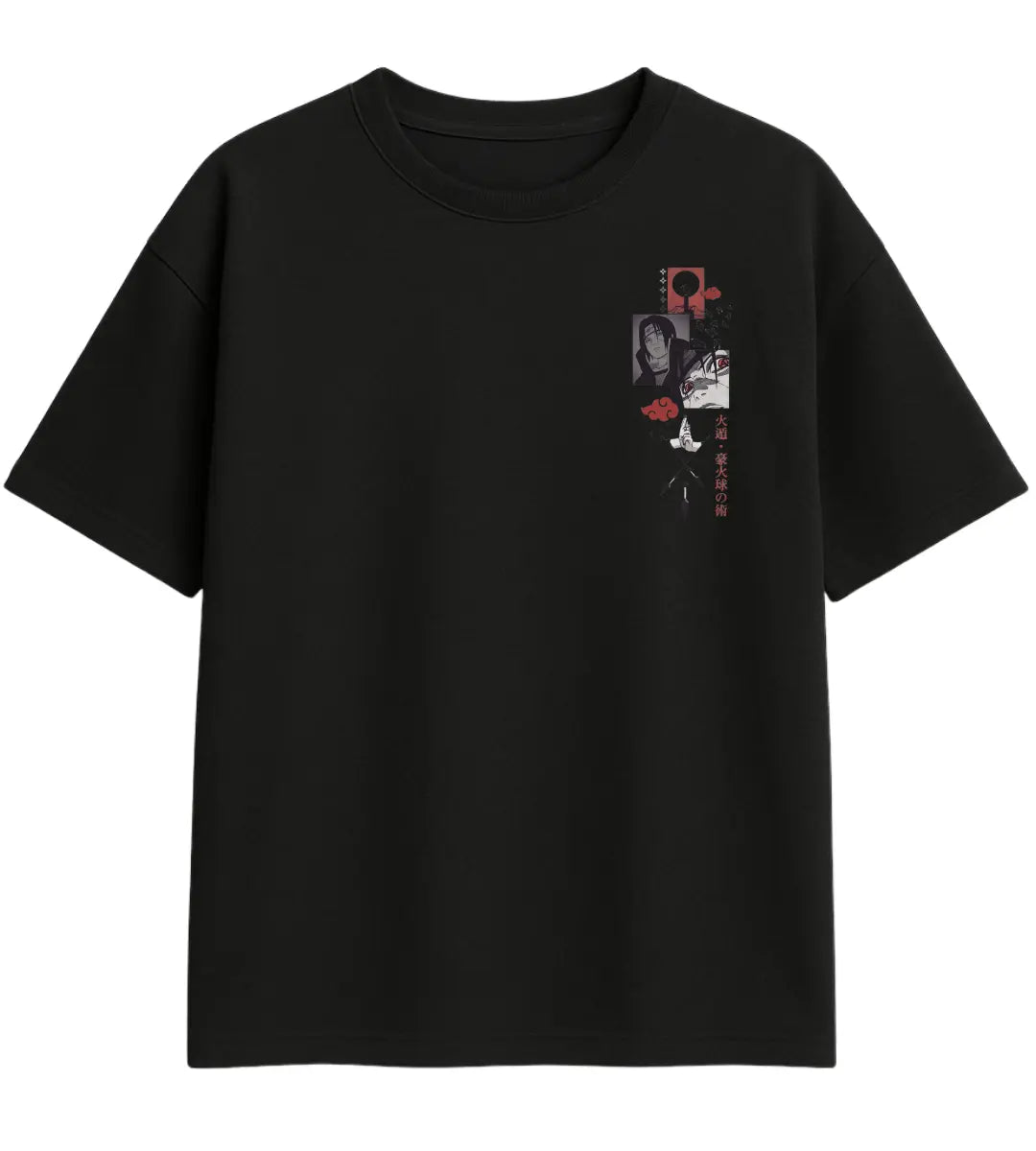 Crimson Shadows Oversize T-Shirt Lorinfo