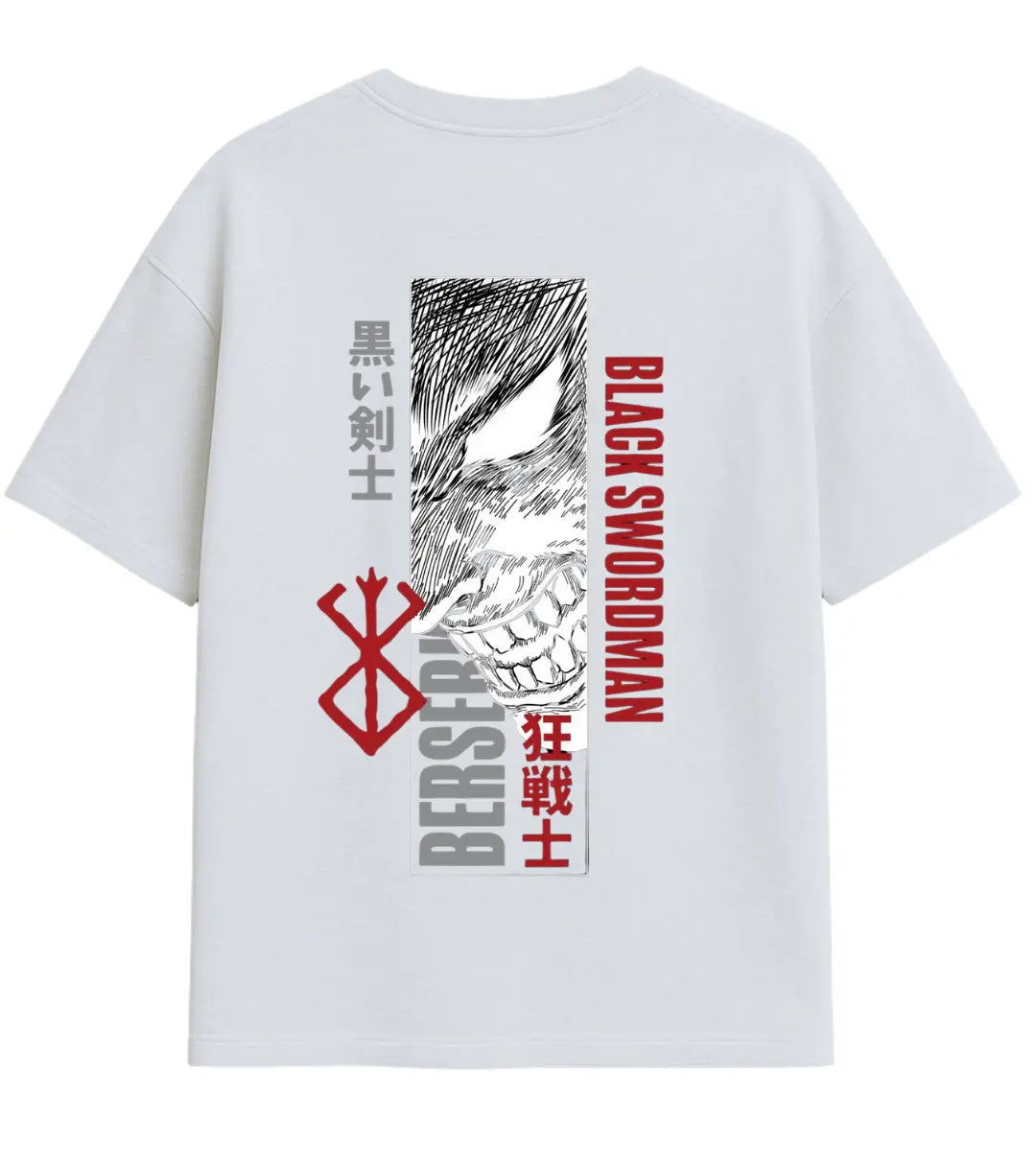 Berserk Black Swordsman Oversize T-Shirt Lorinfo