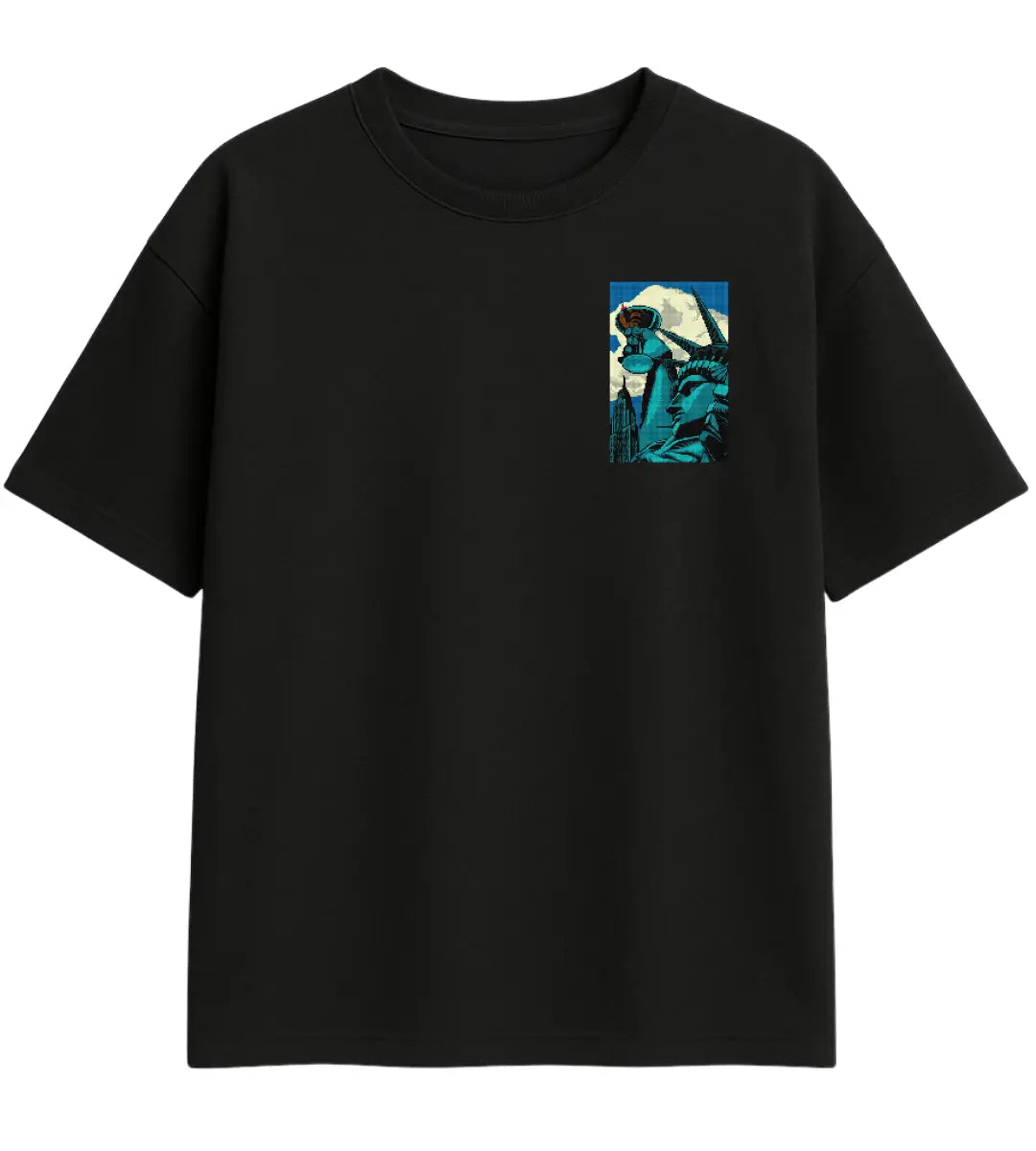 Liberty Pixels Oversize T-Shirt Lorinfo
