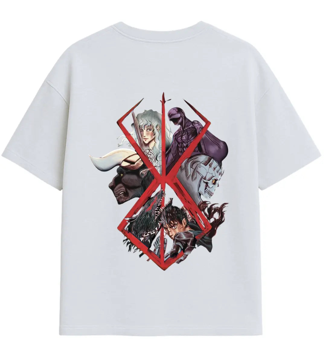 Crimson Eclipse Oversize T-Shirt Lorinfo