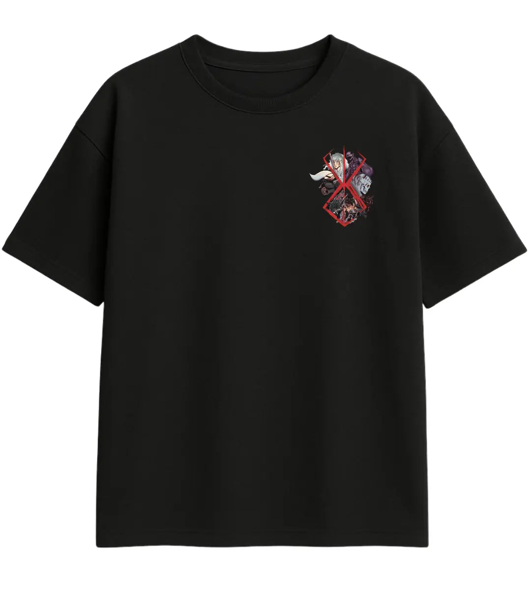 Crimson Eclipse Oversize T-Shirt Lorinfo