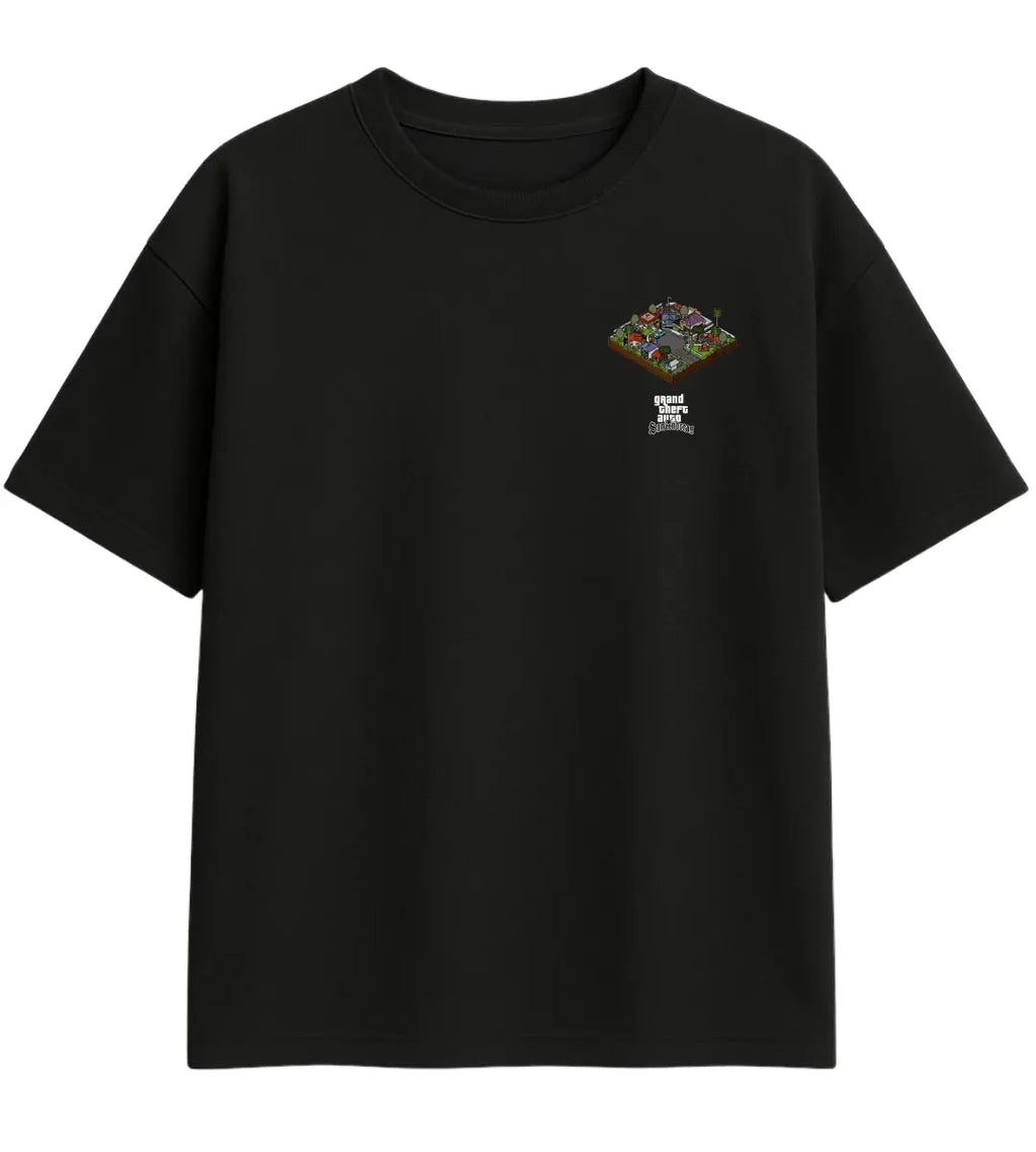 San Andreas Pixels Oversize T-Shirt Lorinfo