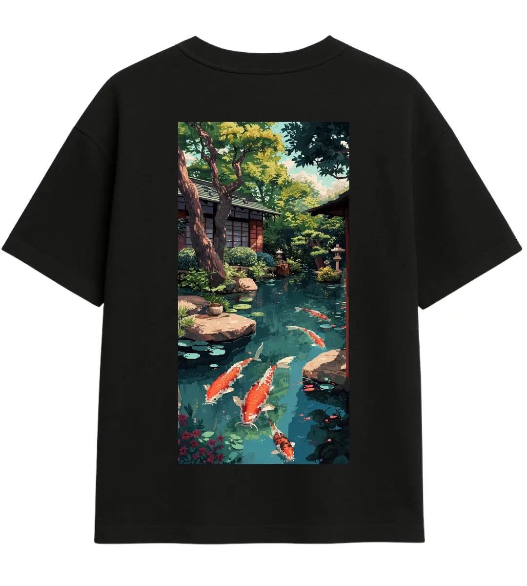 Zen Garden Koi Oversize T-Shirt Lorinfo