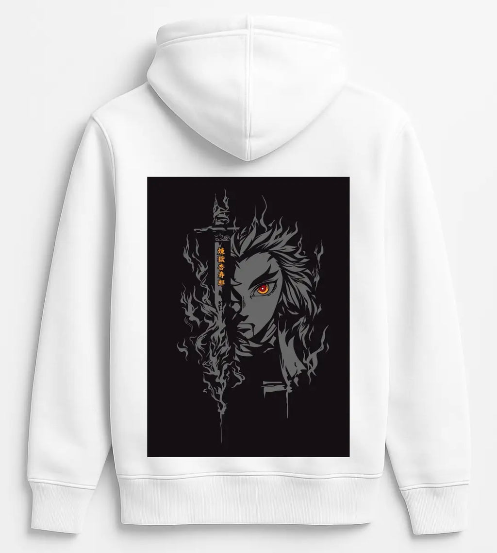 Kitsune Flame Hoodie Lorinfo