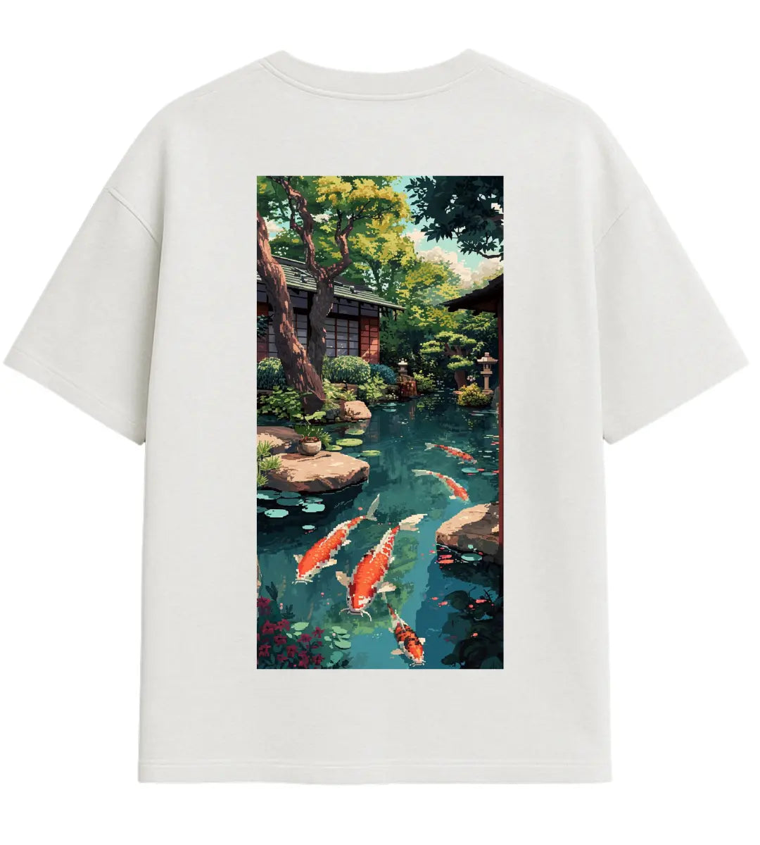 Zen Garden Koi Oversize T-Shirt Lorinfo