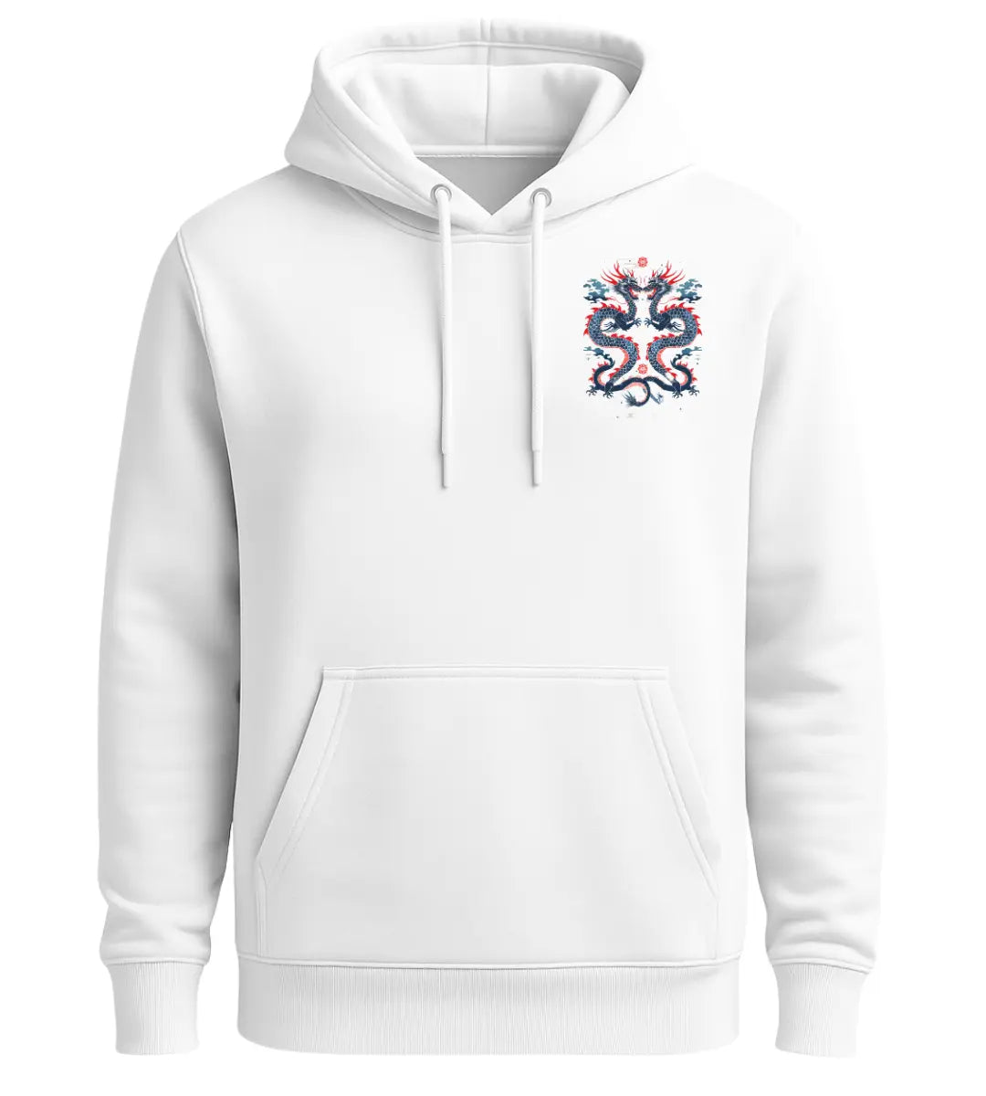 Water & Flame Dragon Hoodie Lorinfo