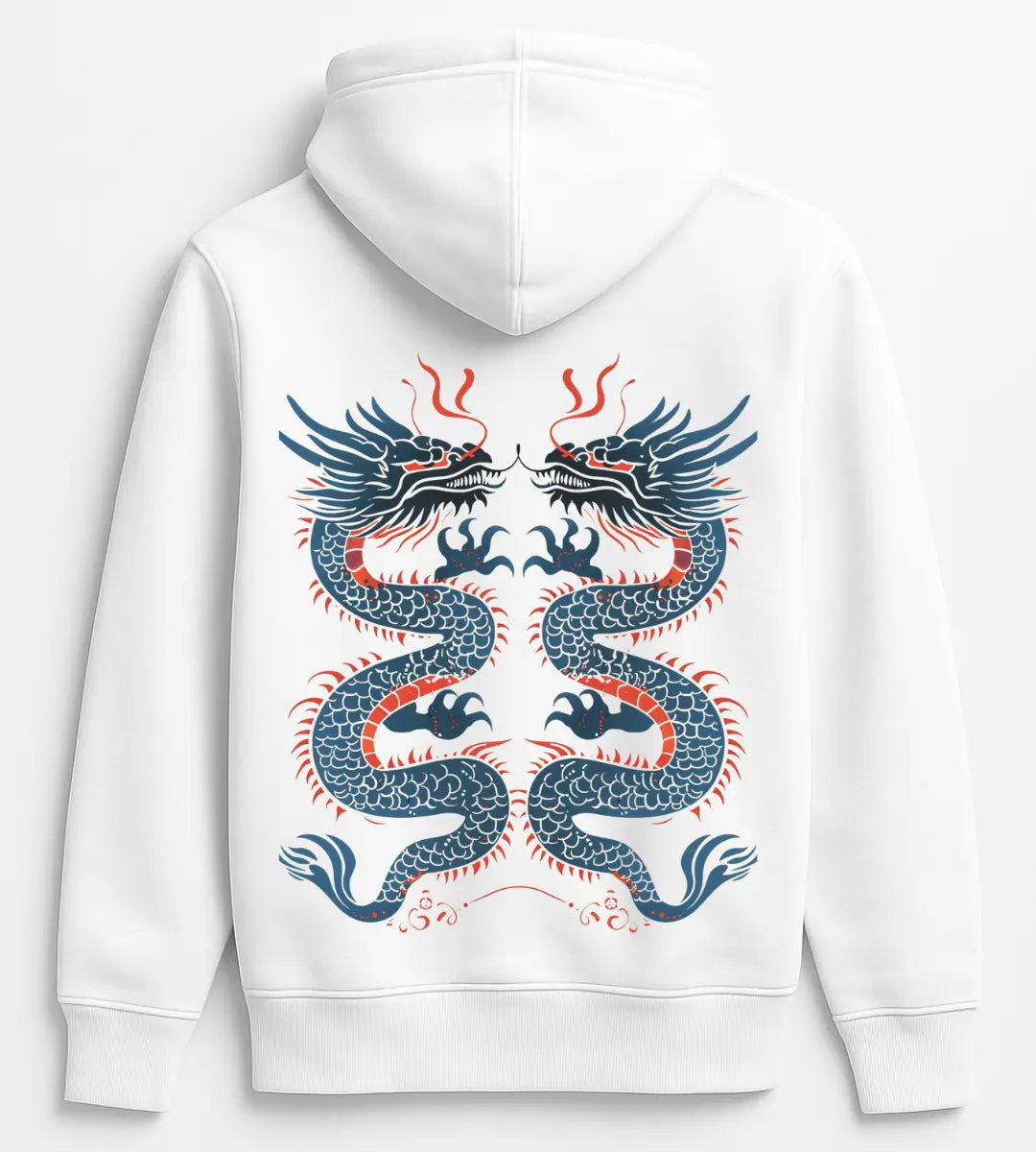 Çift Mavi Ejderha Hoodie Lorinfo