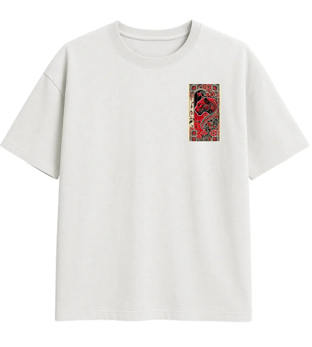 Red Panther Oversize T-Shirt Lorinfo