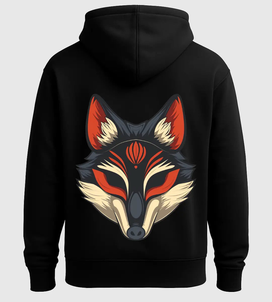 Red Spirit Big Fox Hoodie Lorinfo