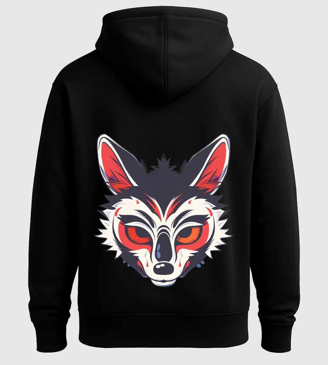 Ateş Göz Kitsune Hoodie Lorinfo