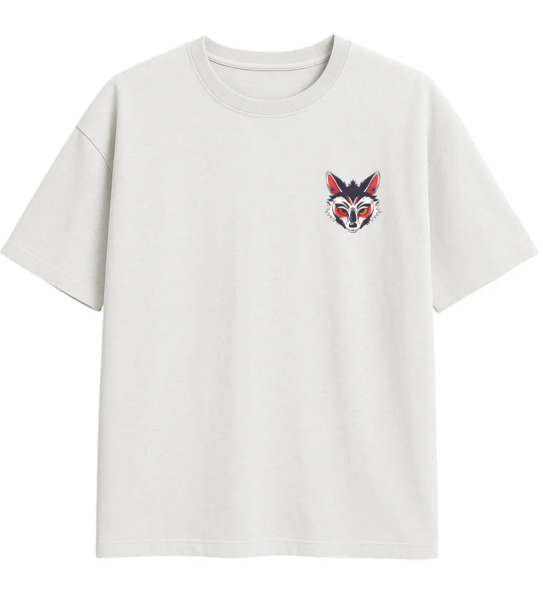 Ateş Göz Kitsune Oversize T-Shirt Lorinfo