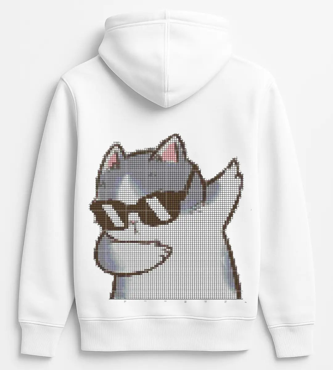 Cool Pixel Cat Hoodie Lorinfo