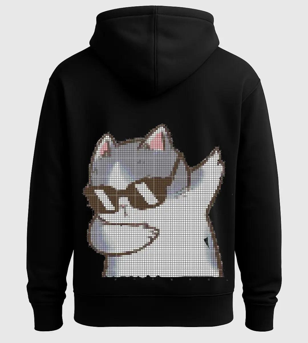 Cool Pixel Cat Hoodie Lorinfo