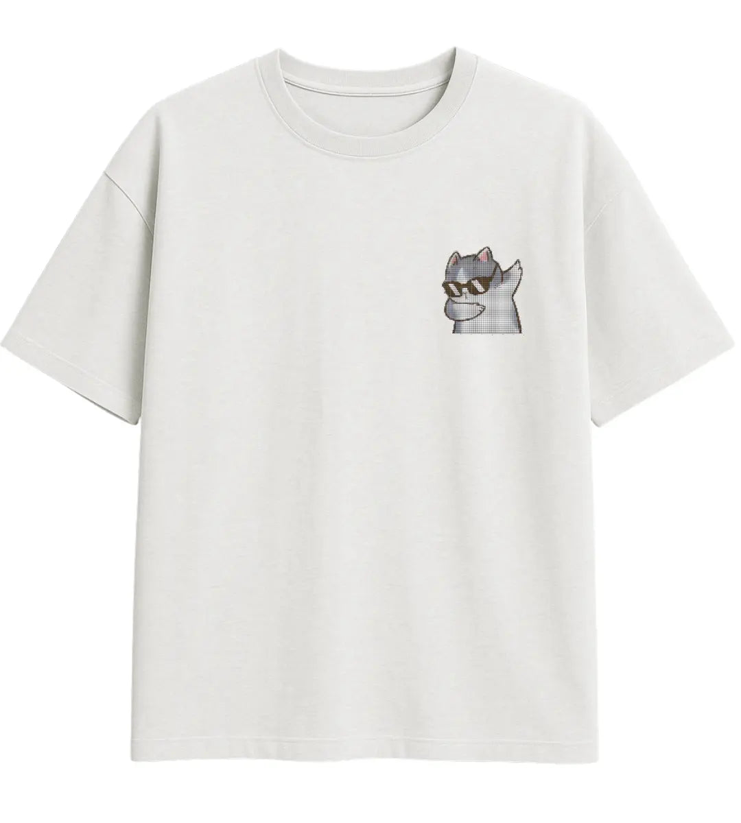 Cool Pixel Cat Oversize T-Shirt Lorinfo