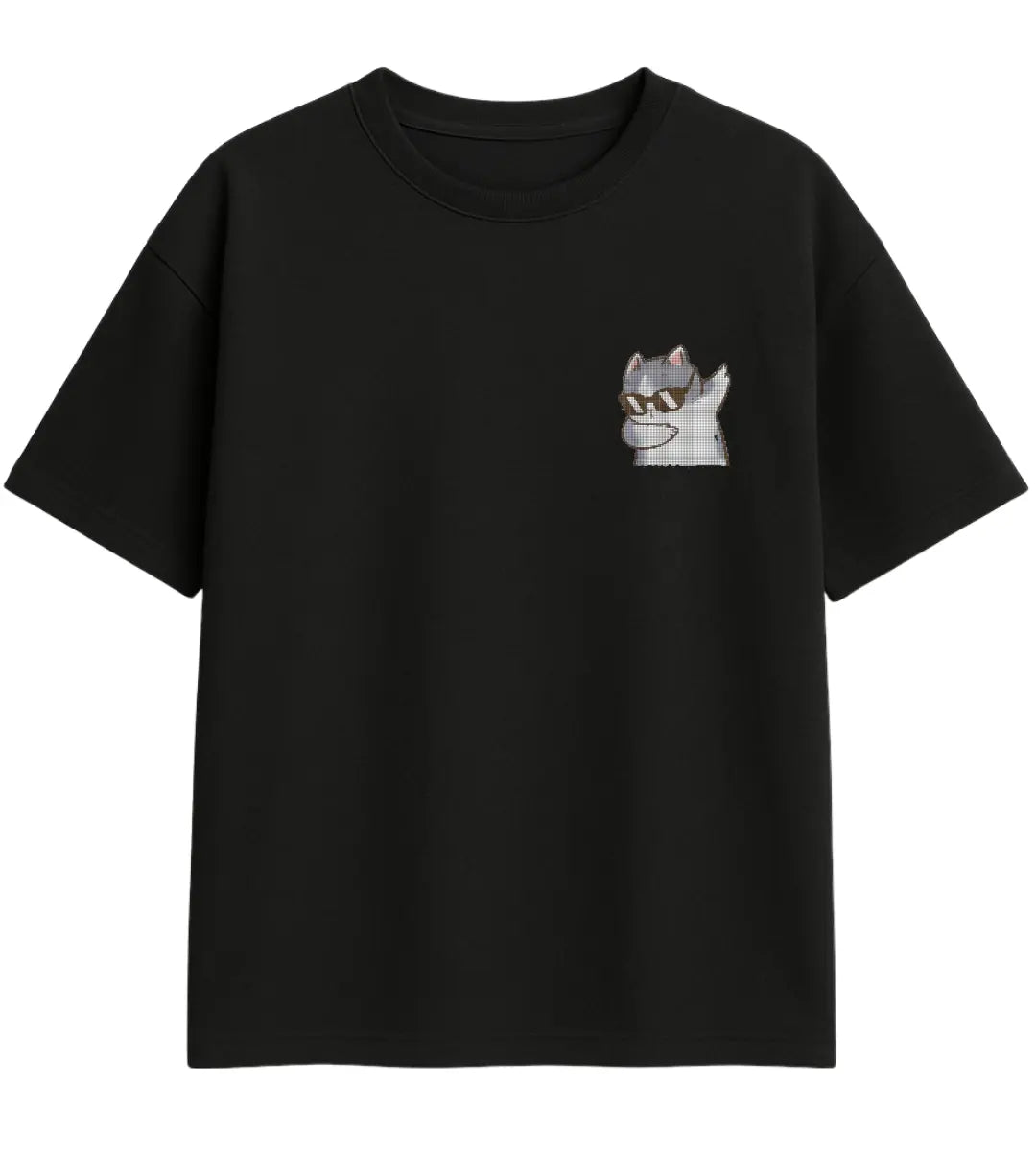 Cool Pixel Cat Oversize T-Shirt Lorinfo