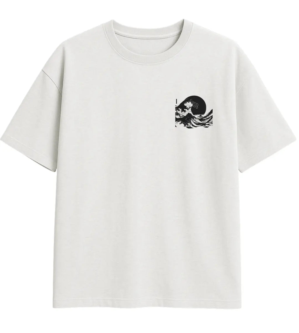 Kara Dalga Oversize T-Shirt Lorinfo