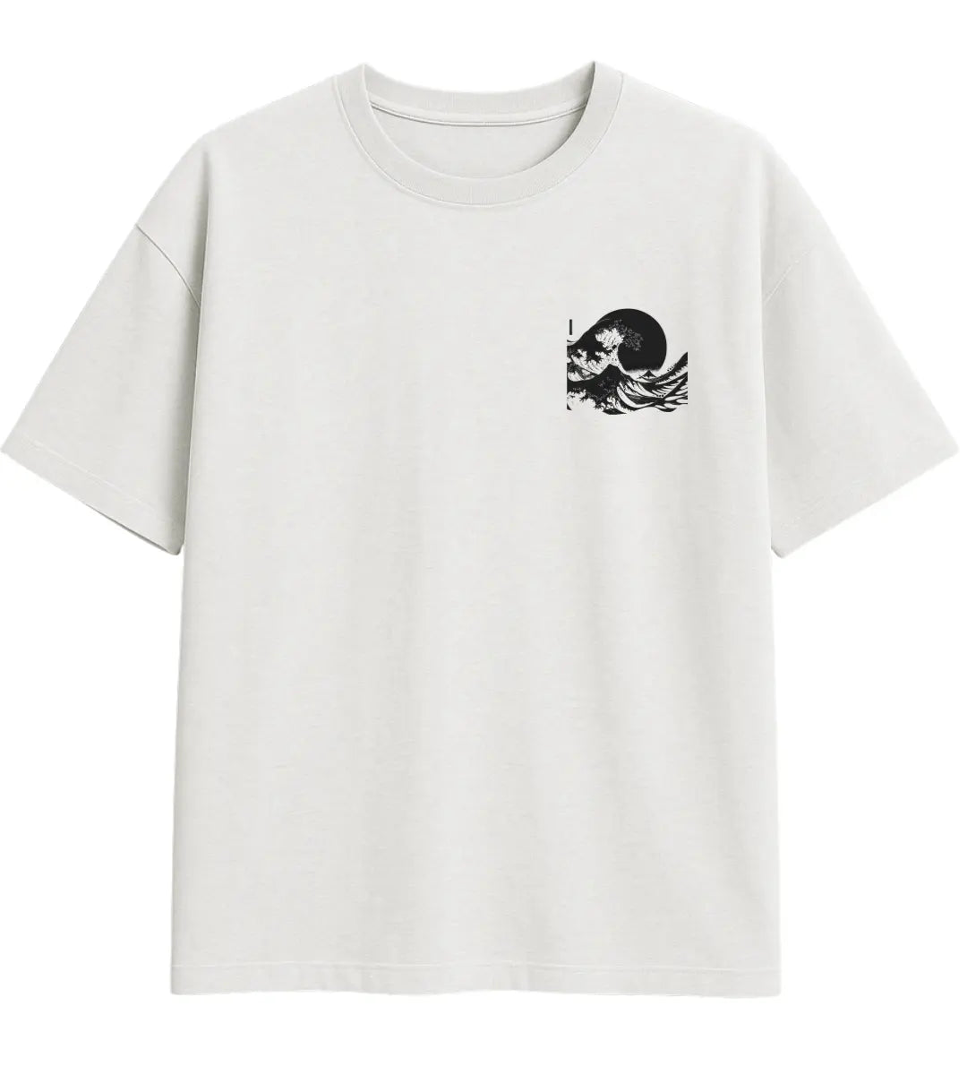 Kara Dalga Oversize T-Shirt Lorinfo