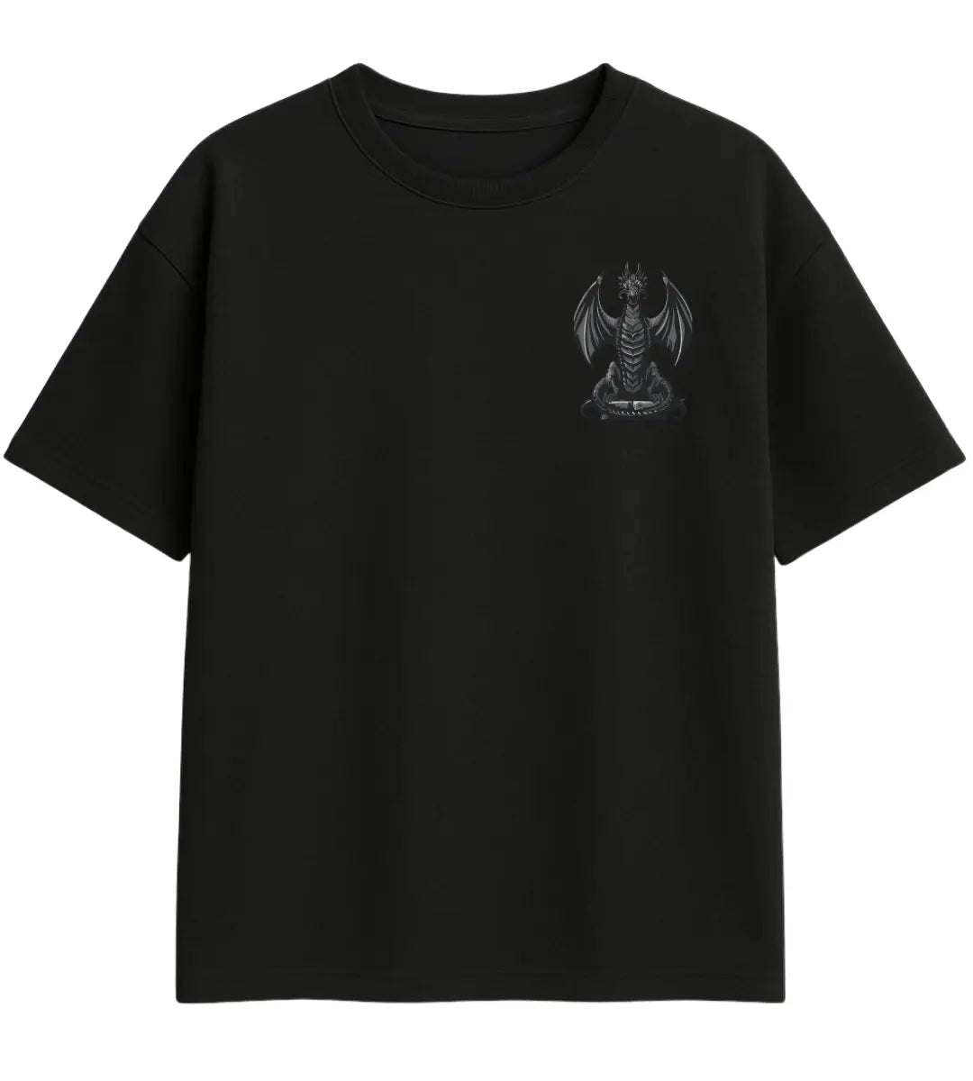 Dark Guardian Dragon Oversize T-Shirt Lorinfo