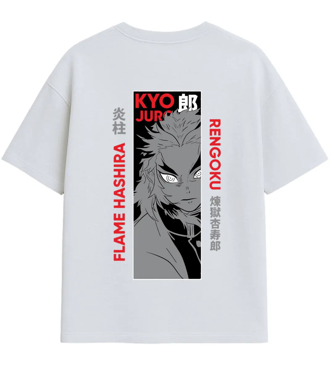 Rengoku Kyojuro Flame Hashira Oversize T-Shirt Lorinfo