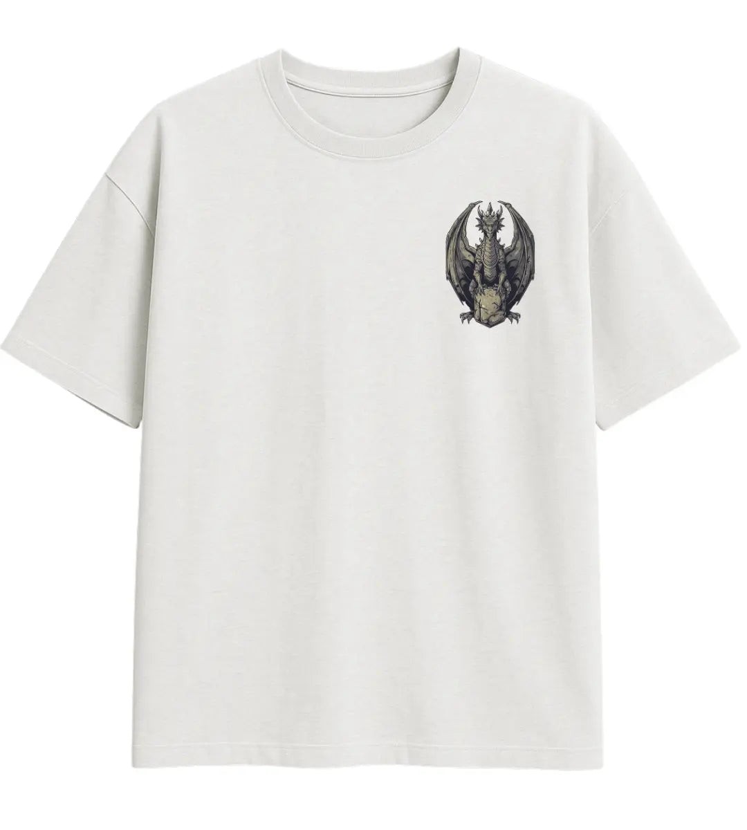 Stone Dragon Sentinel Oversize T-Shirt Lorinfo
