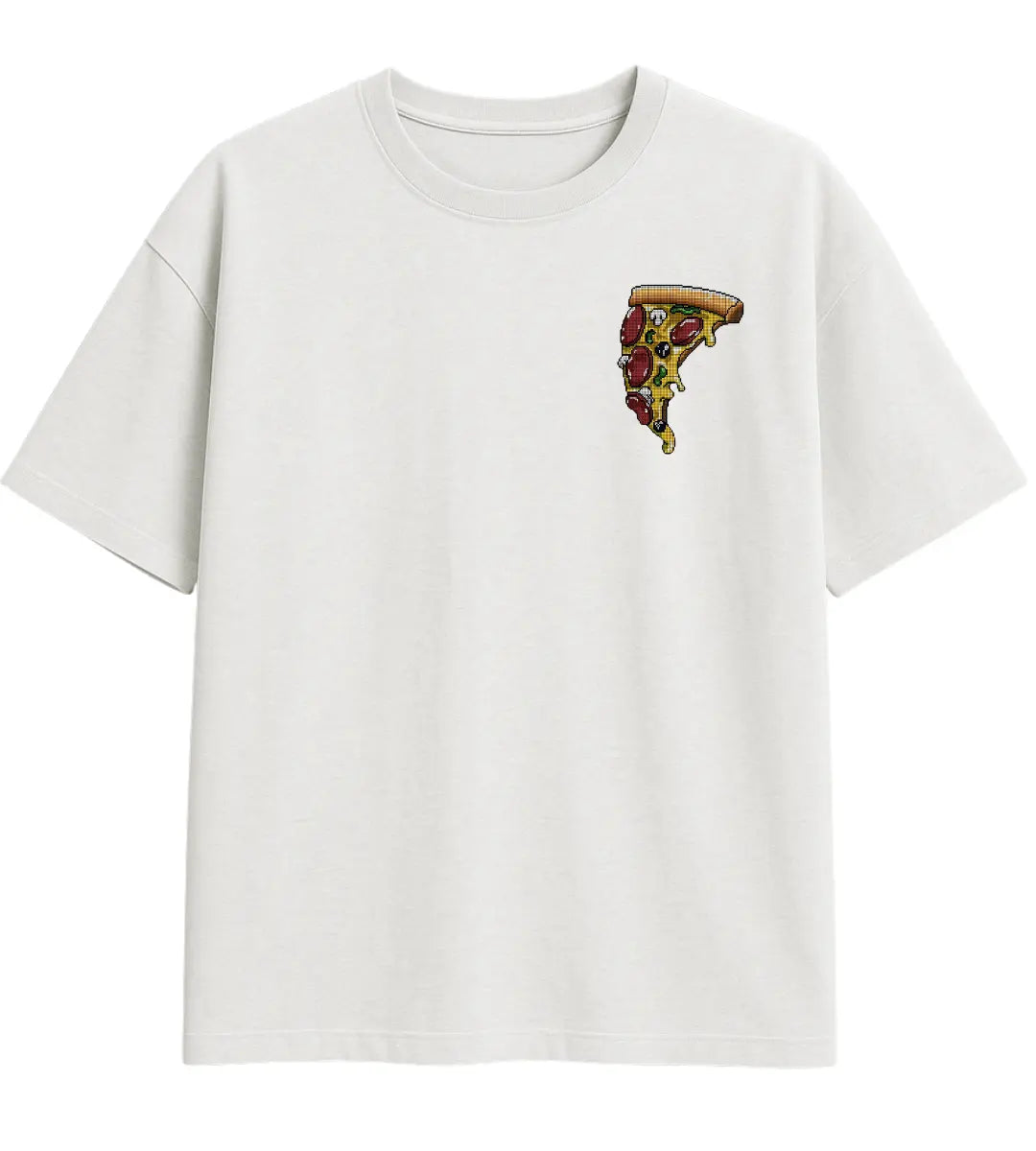 Pixel Pizza Slice Oversize T-Shirt Lorinfo
