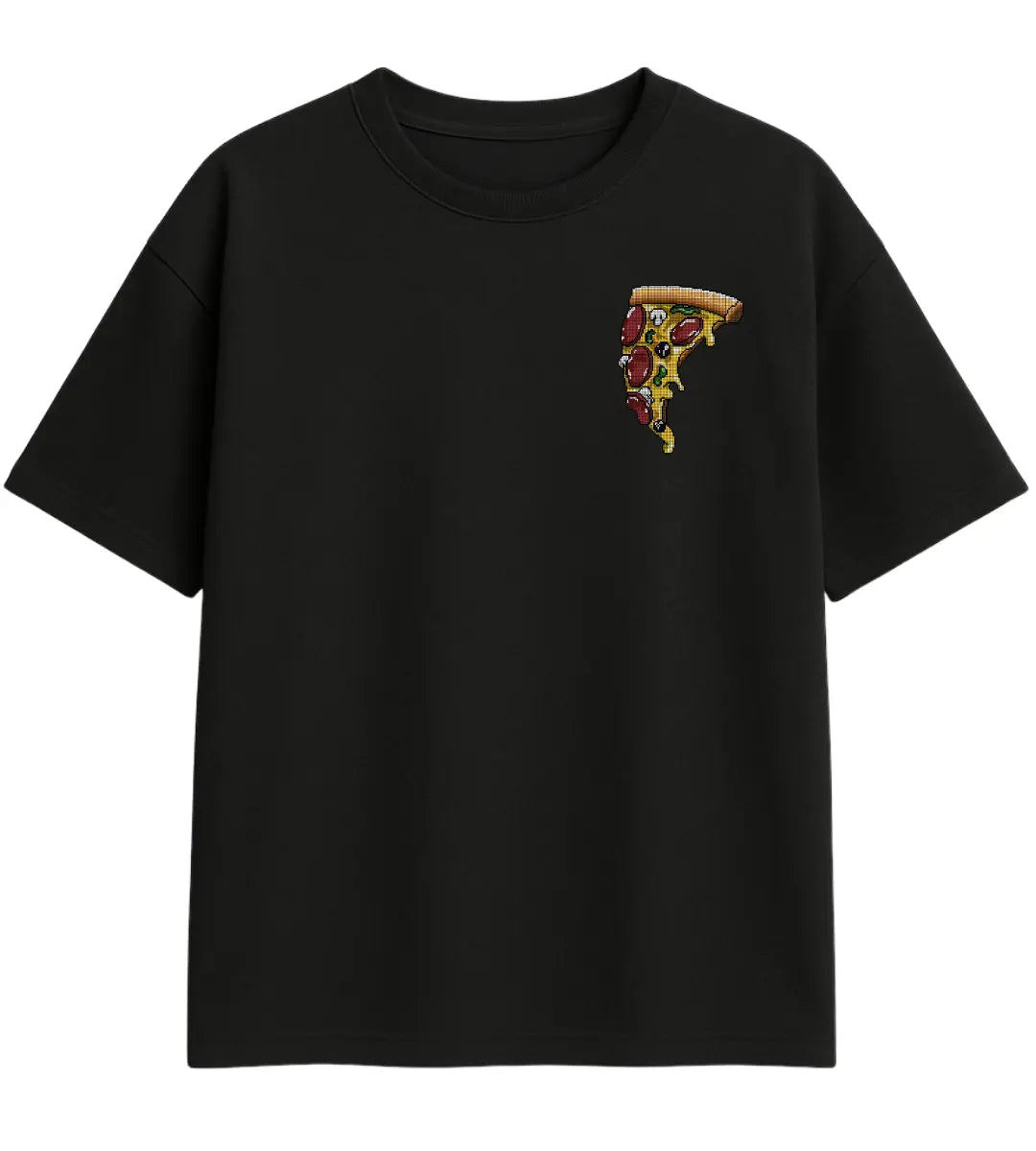 Pixel Pizza Slice Oversize T-Shirt Lorinfo