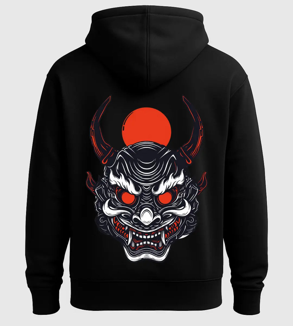 Rising Sun Oni Hoodie Lorinfo