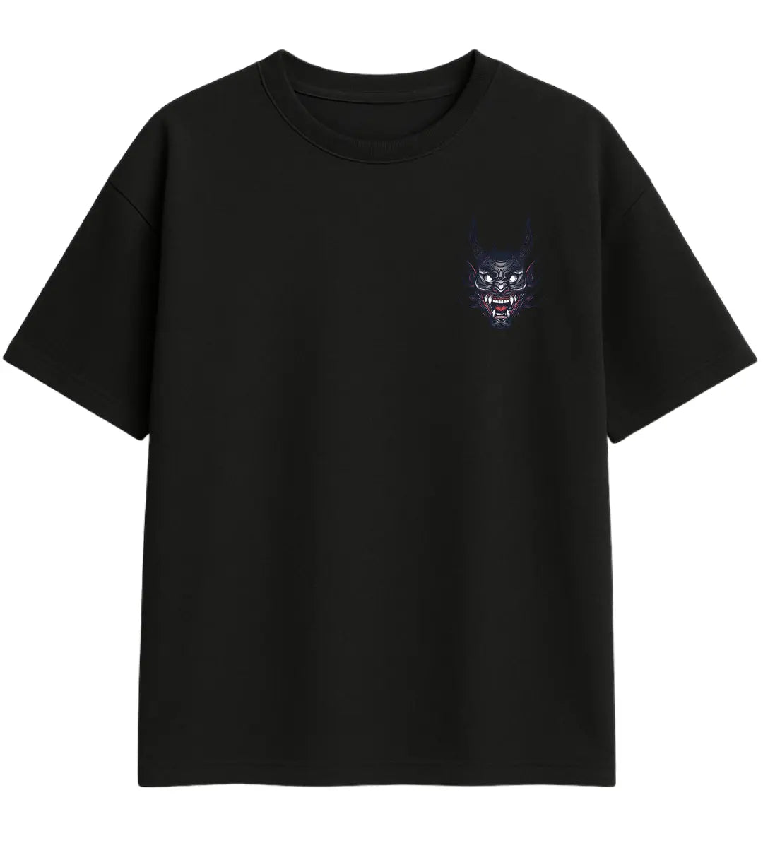 Shadow Oni Mask Oversize T-Shirt Lorinfo