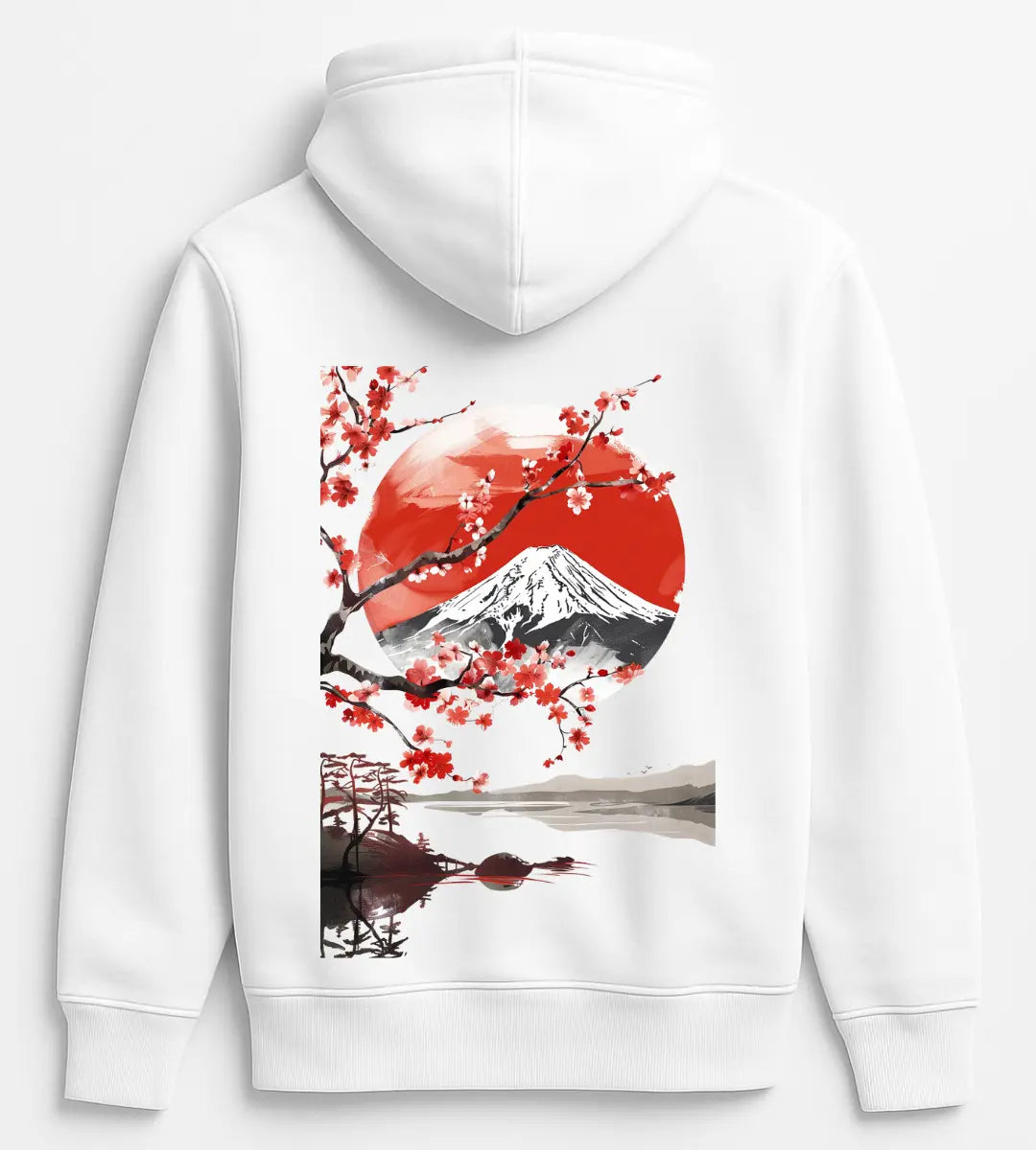 Rising Sun Sakura Hoodie Lorinfo